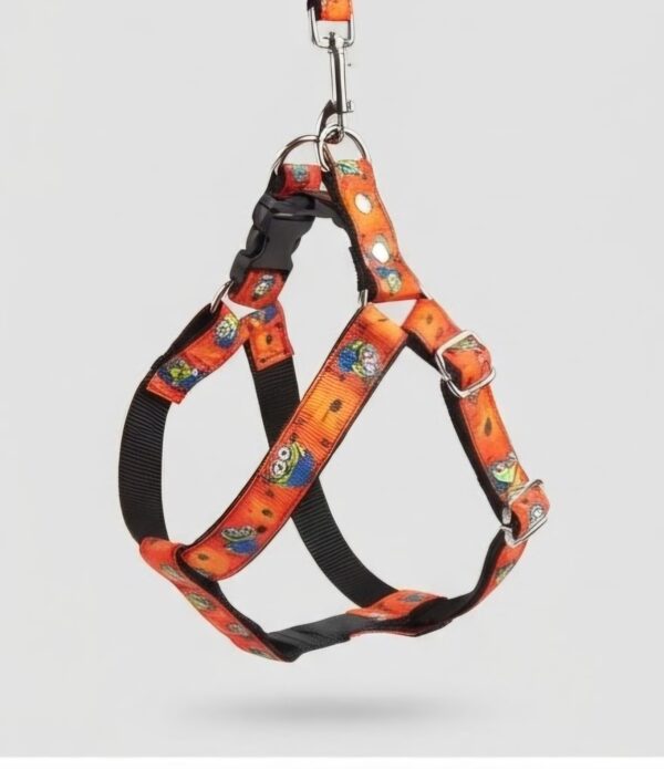 1789756318570(3) Arnés Full Estampado Talla L para Perros con Correa