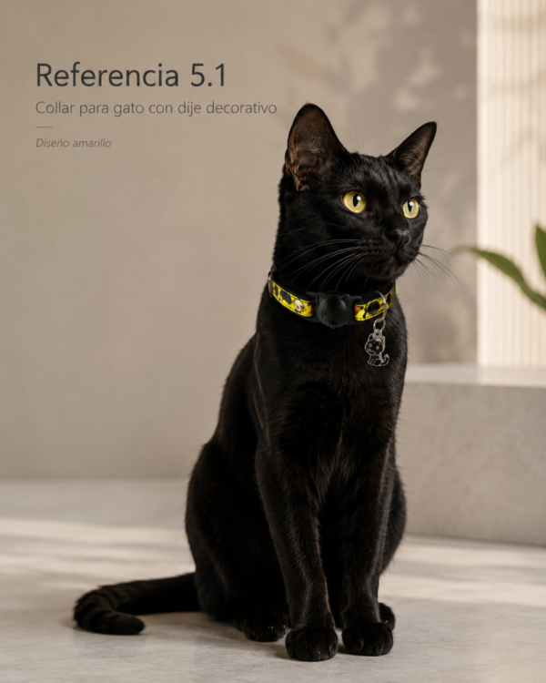24313f3639e0b2192eb0b40e82ec5609856579ef58a4de926f15082849eef4dd Collar para Gato con Dije Decorativo Ajustable