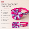720aa77d06947e34e73f896200ea4eb5ba6093c79adf5d7314ddf101cbb5e26b Collar para Gato con Moño Talla XS