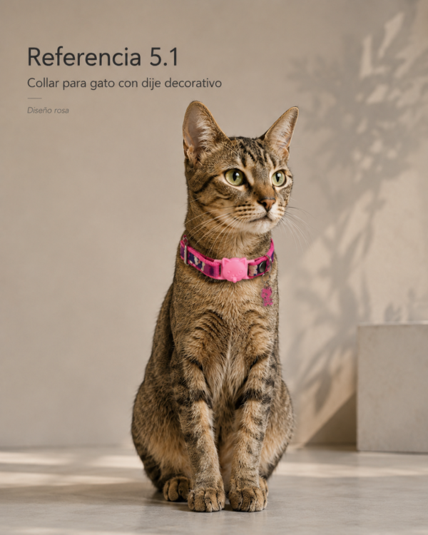 bf124ade5621daa0a7b103cbfd49e0dd79b81d009aa392cc66657118d95c1e7e Collar para Gato con Dije Decorativo Ajustable