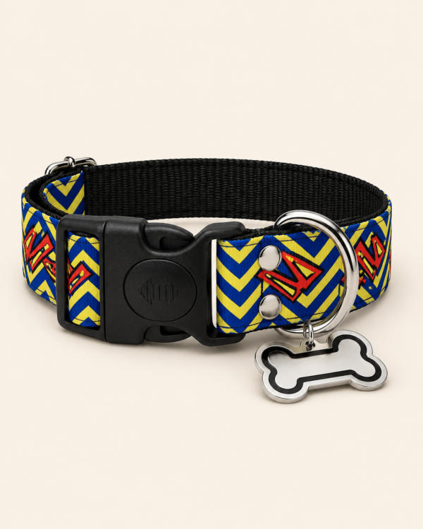 eb740b2aeb1c173f0eb562139623bd540b74eda7c258ba24eb34a2f0cc83a825 Collar Placa Talla L para Perros con Dije Huella - Estampado
