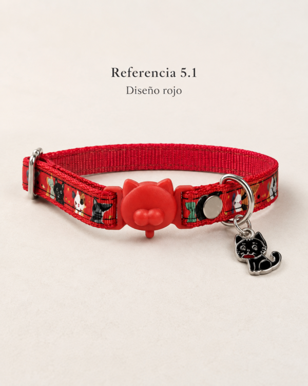 f37ac2c5ce6d1ec5445dd9e97ef1891c0db260cf57459af4f95934efa2dbdf59 Collar para Gato con Dije Decorativo Ajustable