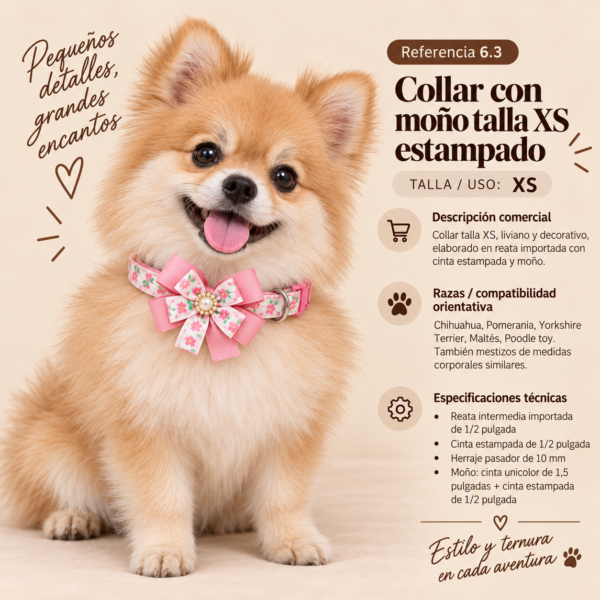 file_000000006a1c81f687a190ad16c8da8f Collar con Moño Talla XS para Perros