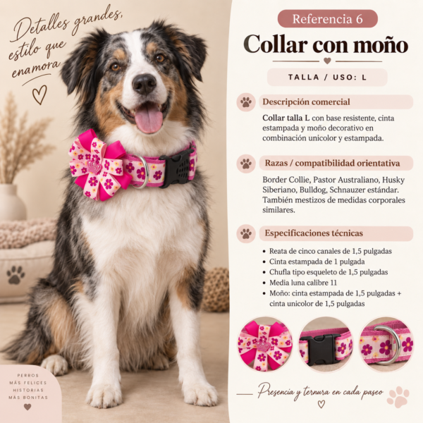 file_00000000e7e481f6b39703e7300ffa1d Collar con Moño Talla L para Perros