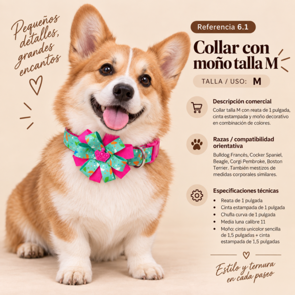 file_00000000fe6081f6a4f3dc945e3cacd3 Collar con Moño Talla M para Perros